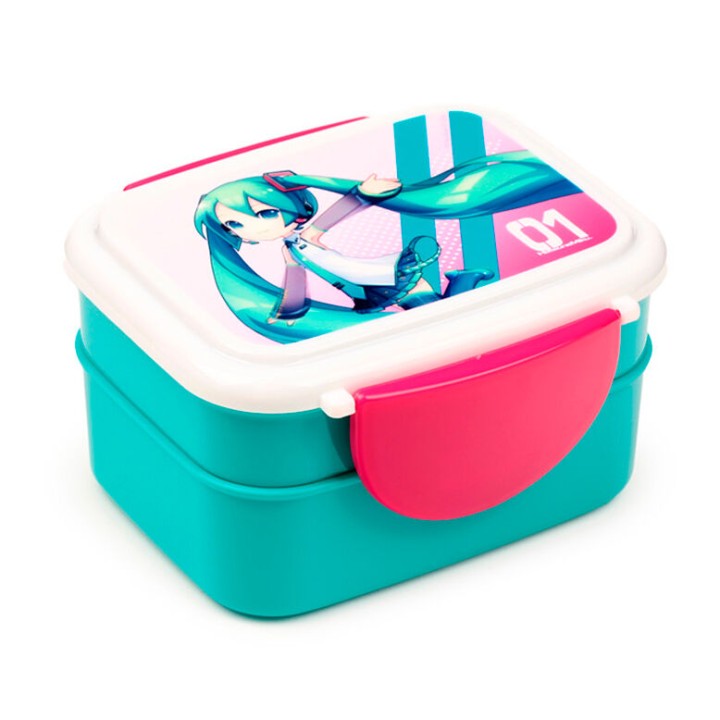 Sandwichera + cubiertos Hatsune Miku