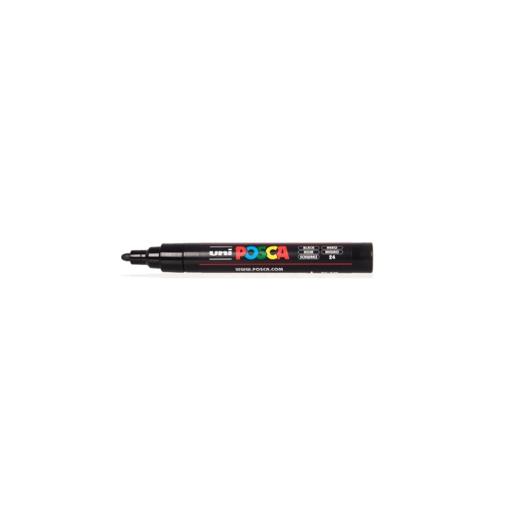 Uni POSCA PC-5M marcador Punta redonda Negro