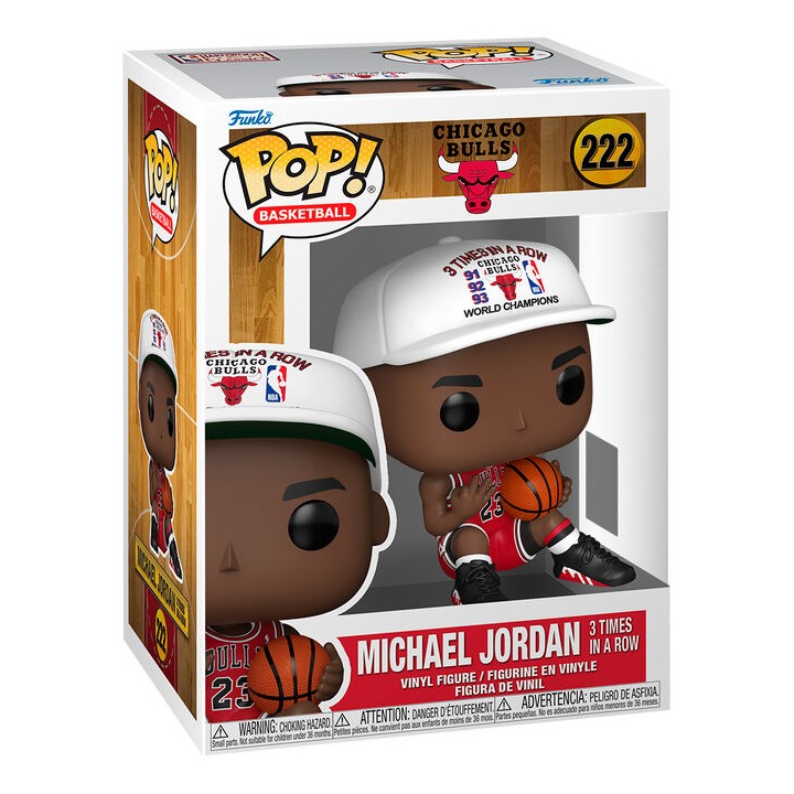 Figura POP NBA Chicago Bulls Michael Jordan 3 Times in a Row