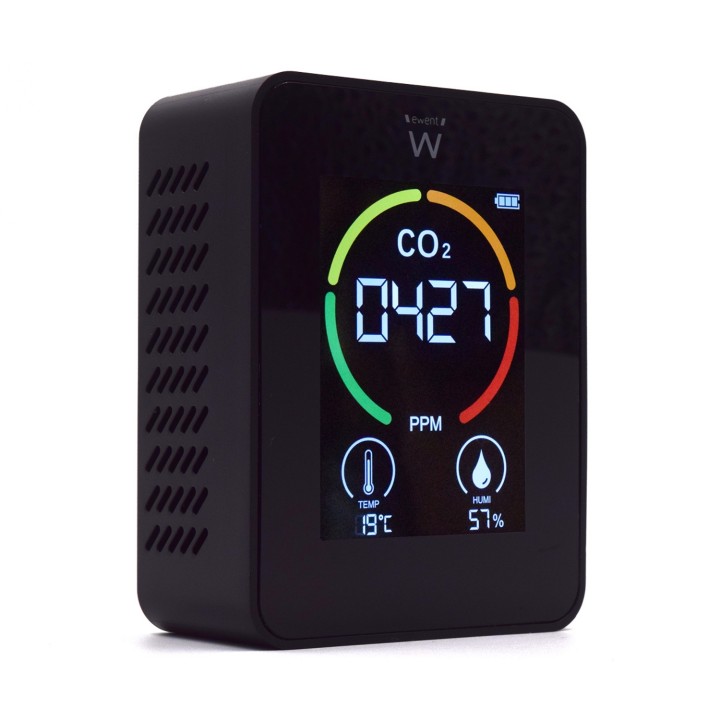 Ewent Monitor de CO2, Detector de Calidad del Aire EW2420