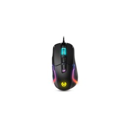Ratón Krom Kick mano derecha USB tipo A Í“ptico 6200 DPI Negro