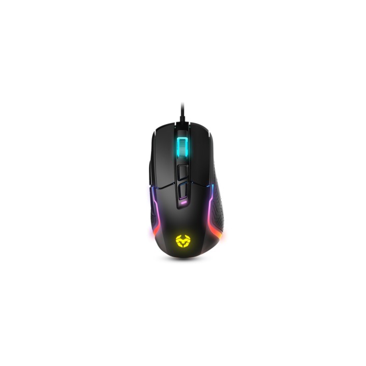 Ratón Krom Kick mano derecha USB tipo A Í“ptico 6200 DPI Negro