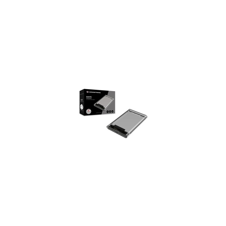 Conceptronic DANTE03T caja para disco duro externo Carcasa de disco duro/SSD Transparente 2.5"