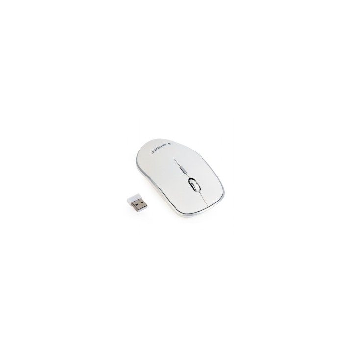 Gembird MUSW-4B-01-W ratón Ambidextro RF inalámbrico Í“ptico 1600 DPI