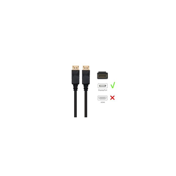 Ewent EC1411 cable DisplayPort 2 m Negro