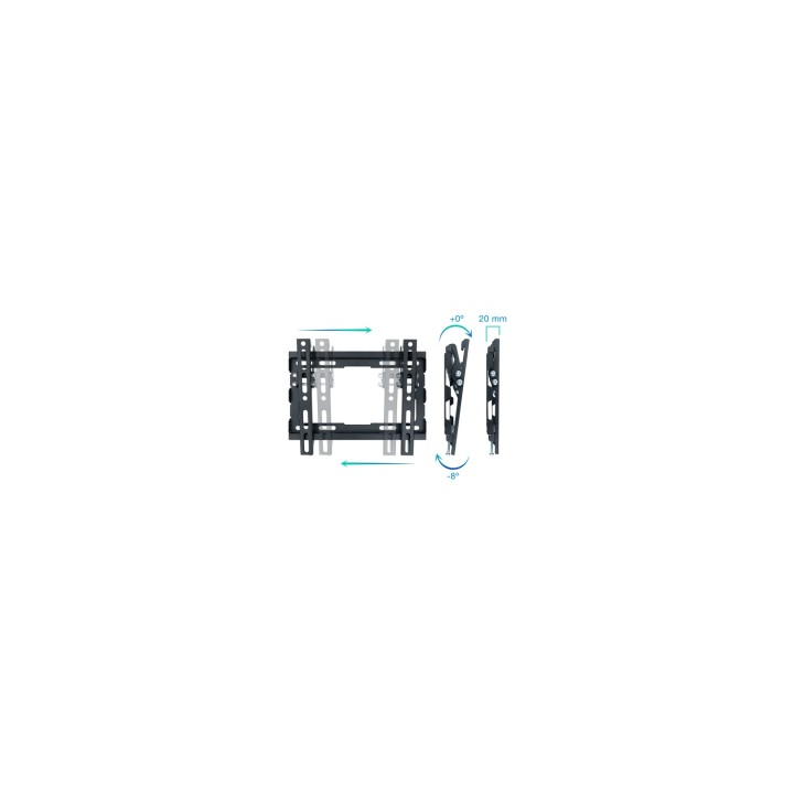 TooQ LP1044T-B soporte para TV 109,2 cm (43") Negro