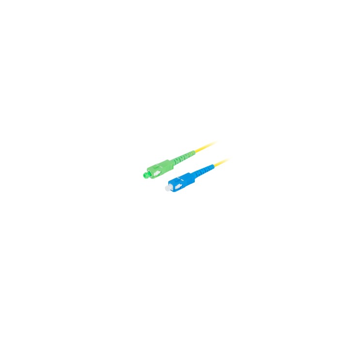 Lanberg FO-SASU-SS21-0010-YE cable de fibra optica 1 m SC/APC SC/UPC G.657.A1 Amarillo
