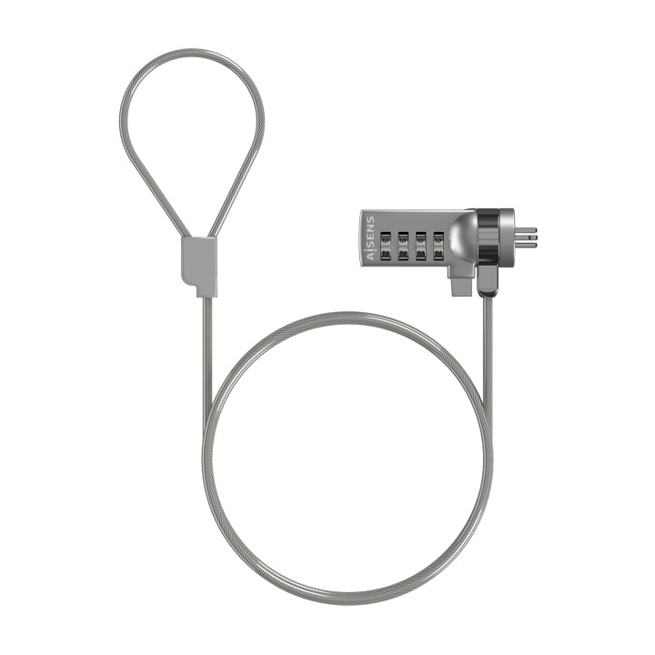 AISENS Cable de Seguridad con Cerradura de Combinacion para Ordenador, Monitor, Portatil 1.5M