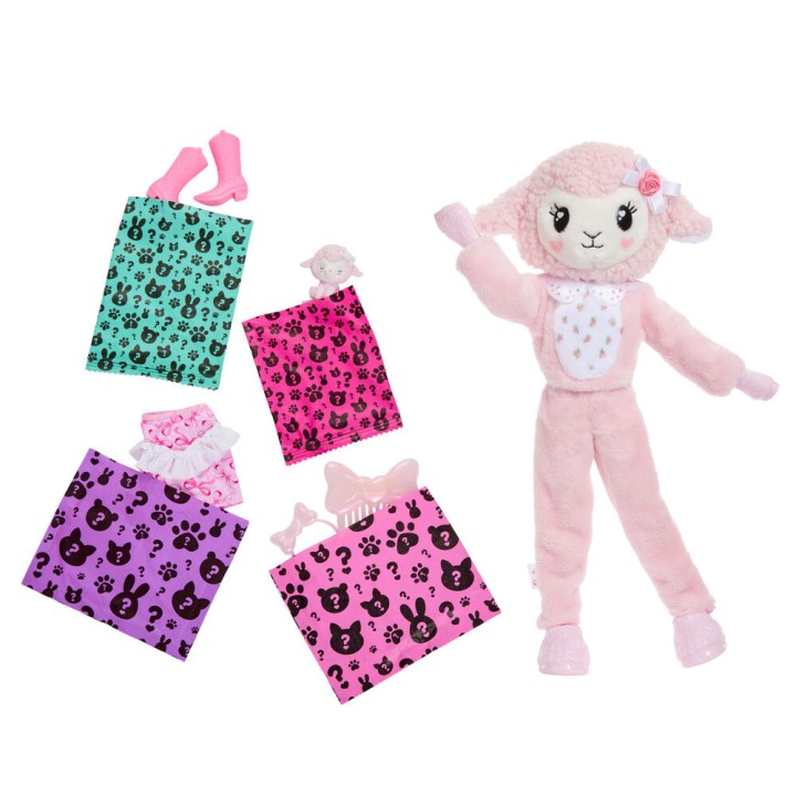 Muñeca Ovejita Rosa Cutie Reveal Lazos Dulces Barbie