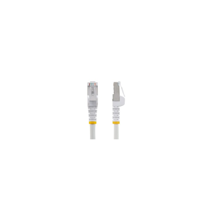 StarTech.com Cable de 5m de Red Ethernet CAT6a - Blanco - Low Smoke Zero Halogen (LSZH) - 10GbE - 500MHz - PoE++ de 100W -