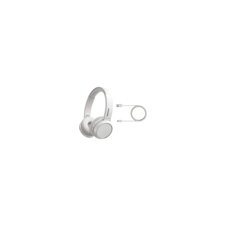 Philips 4000 series TAH4205WT/00 auricular y casco Auriculares Inalámbrico Diadema Llamadas/Música USB Tipo C Bluetooth Blanco