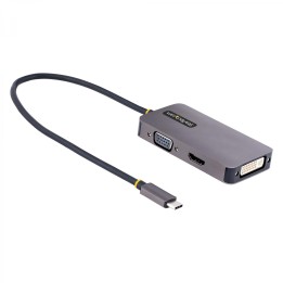 StarTech.com Adaptador de VÍ­deo USB C, Adaptador USB Tipo C a HDMI VGA DVI hasta 4K 60Hz, Adaptador de Pantalla Multipuertos,