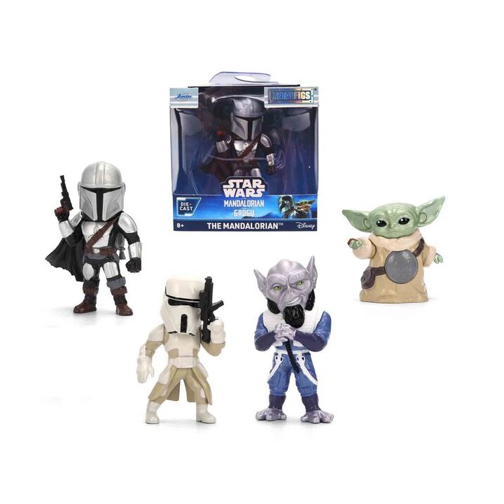 Figura metalfigs The Mandalorian & Grogu Star Wars 7cm surtido
