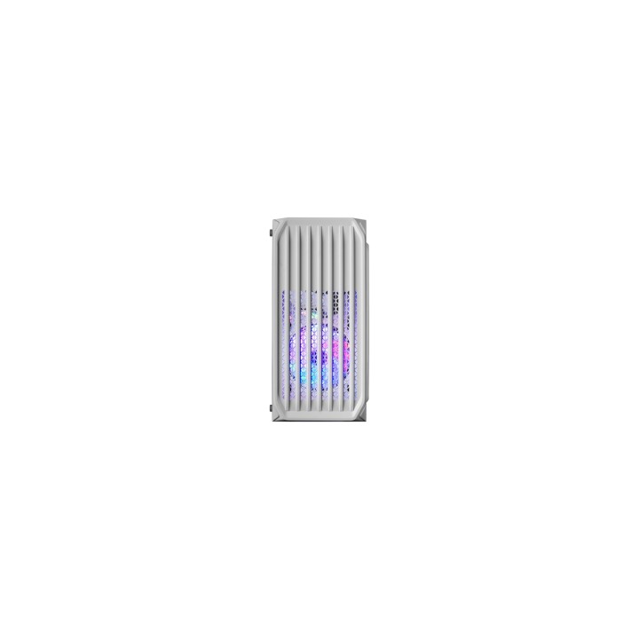Mars Gaming MC-S2 Blanco Caja PC Compacta Gaming Micro-ATX 2 Ventiladores FRGB Raibow con Rejilla Frontal Ventana Lateral