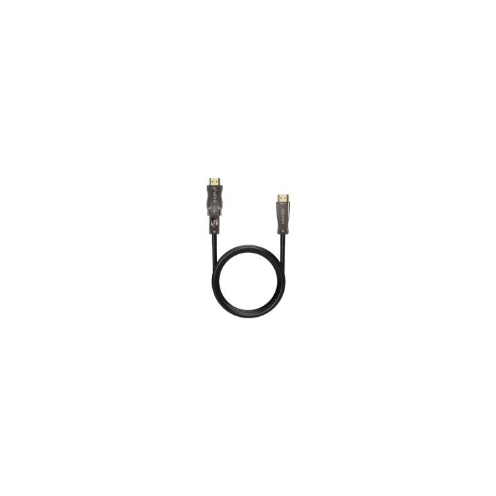 AISENS Cable Hdmi V2.1 AOC Desmontable Ultra Alta Velocidad / Hec 8K@60Hz 4K@120Hz 4:4:4 48Gbps, A/M-D/A/M, Negro, 30M