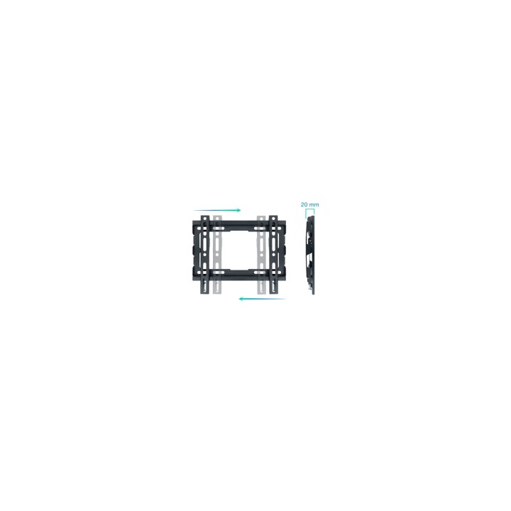 TooQ LP1043F-B soporte para TV 109,2 cm (43") Negro