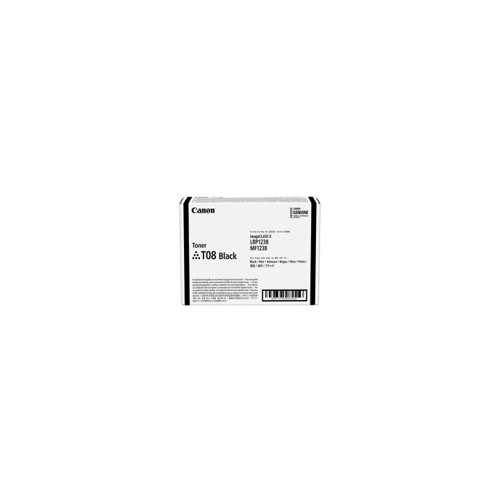 Canon TONER T08 BLACK cartucho de tóner 1 pieza(s) Original Negro