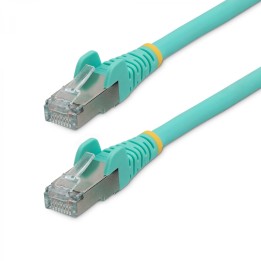 StarTech.com Cable de 7,5m de Red Ethernet CAT6a - Aguamarina - Low Smoke Zero Halogen (LSZH) - 10GbE - 500MHz - PoE++ de 100W