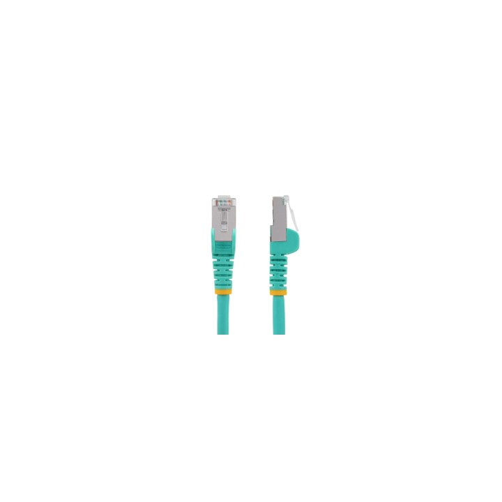 StarTech.com Cable de 7,5m de Red Ethernet CAT6a - Aguamarina - Low Smoke Zero Halogen (LSZH) - 10GbE - 500MHz - PoE++ de 100W