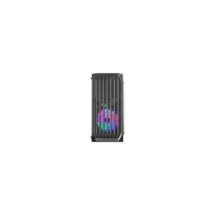 Mars Gaming MC-S2 Negro Caja PC Compacta Gaming Micro-ATX 2 Ventiladores FRGB Raibow con Rejilla Frontal Ventana Lateral