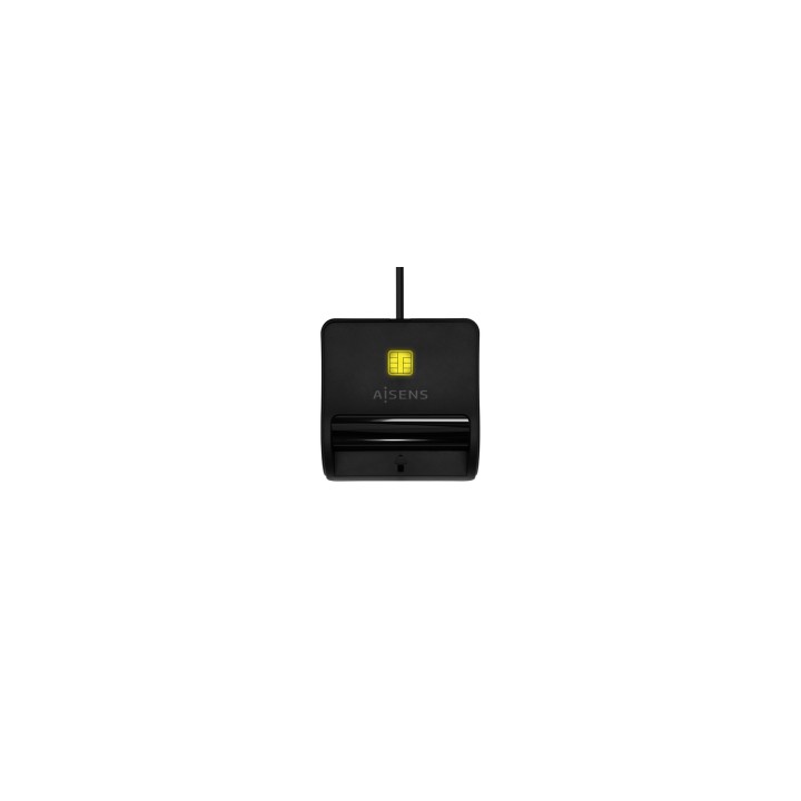 AISENS Lector De Tarjeta Inteligente DNI, USB-C, Negro