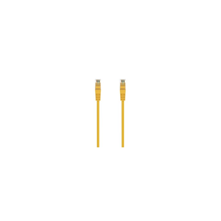 AISENS Cable de Red Latiguillo RJ45 LSZH Cat.6A 500 Mhz UTP AWG24, Amarillo, 0.5M