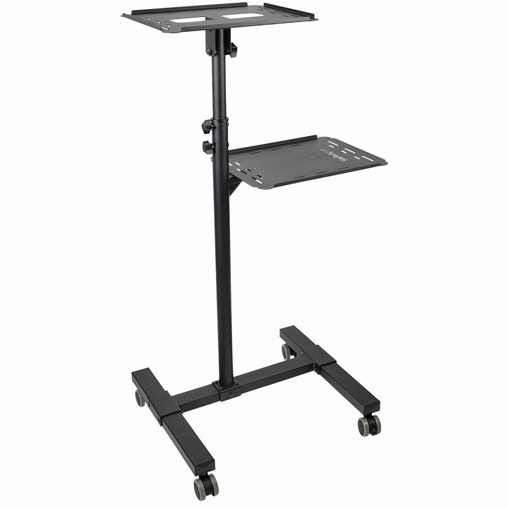 StarTech.com Soporte Móvil para Proyector y Ordenador Portátil - Carrito de Servicio Pesado para Proyector (2 Estantes) - de