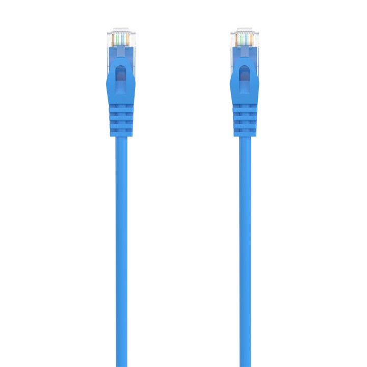 AISENS Cable de Red Latiguillo RJ45 LSZH Cat.6A 500 Mhz UTP AWG24, Azul, 1.0M
