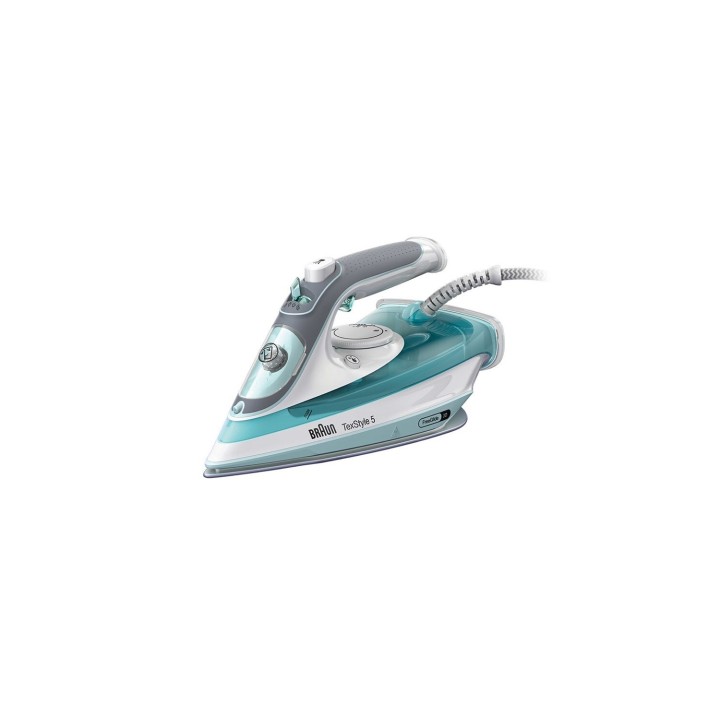 Braun TexStyle 3 SI 5017 GR Plancha a vapor Suela de cerámica 2700 W Gris, Turquesa, Blanco