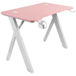 Mars Gaming MGD100RGB Mesa Gaming RGB Alfombrilla XXL Soporte Cascos + Botella 100x60cm Rosa