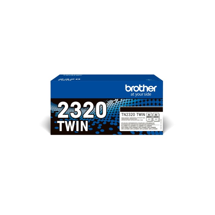 Brother TN-2320TWIN cartucho de tóner 1 pieza(s) Original Negro