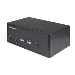 StarTech.com Switch Conmutador KVM de 2 Puertos HDMI 2.0 4K para 2 Monitores - VÍ­deo de 4K y 60Hz Ultra HD - HDR - Hub Ladrón