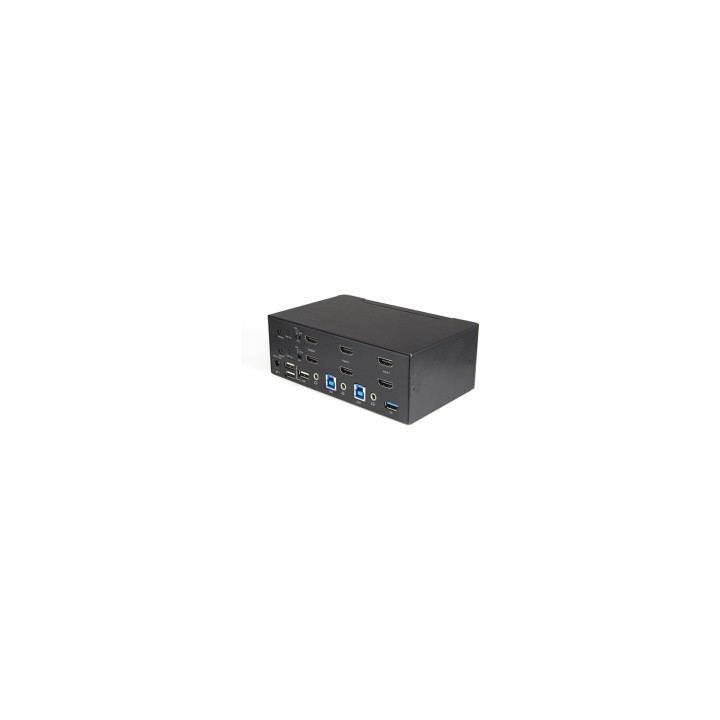 StarTech.com Switch Conmutador KVM de 2 Puertos HDMI 2.0 4K para 2 Monitores - VÍ­deo de 4K y 60Hz Ultra HD - HDR - Hub Ladrón