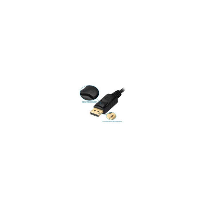 Equip 133441 adaptador de cable de vÍ­deo 0,24 m DisplayPort DVI-D + VGA (D-Sub) + HDMI Negro