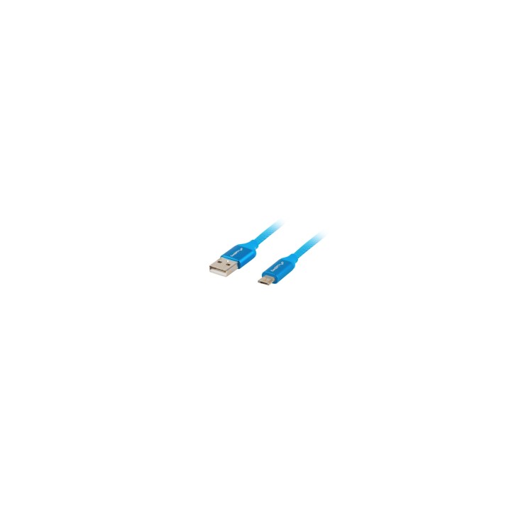 Lanberg CA-USBM-20CU-0018-BL cable USB 1,8 m USB 2.0 Micro-USB A USB A Azul