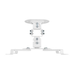 AISENS Soporte Universal Giratorio, Inclinable de Techo para Proyector 13.5Kg, Blanco