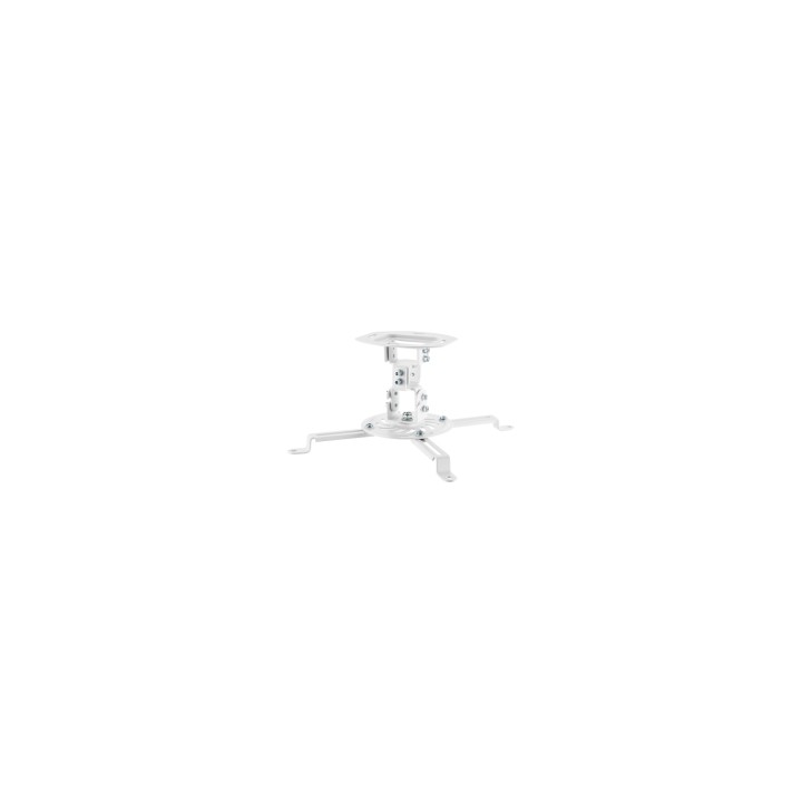 AISENS Soporte Universal Giratorio, Inclinable de Techo para Proyector 13.5Kg, Blanco