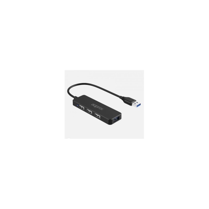 Approx APPC47 Adaptador USB Hub 3 puertos USB 2.0 + 1puerto USB 3.0