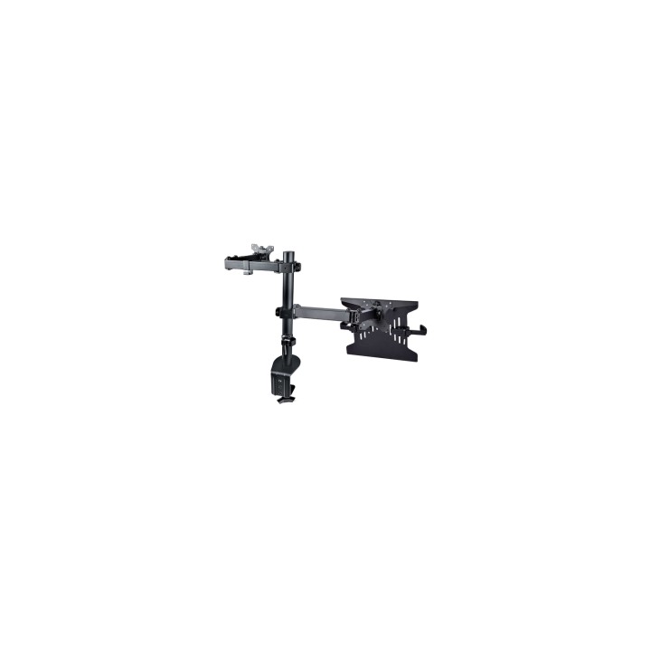 StarTech.com Brazo Soporte Ajustable para Monitor con Bandeja VESA para un Ordenador Portátil de 4,5kg y una Pantalla de hasta