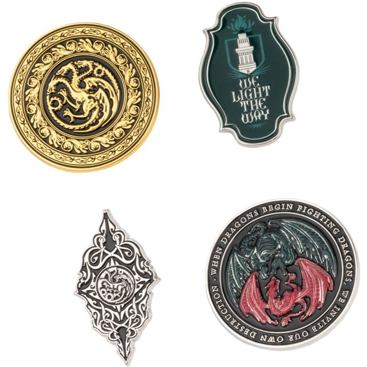 Blister set 4 pins Juego de Tronos La Casa del Dragon