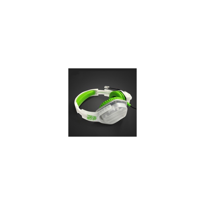 FR-TEC Ghost Auriculares Alámbrico Diadema Juego Verde, Transparente, Blanco