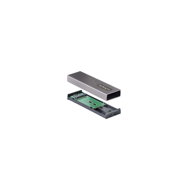 StarTech.com Caja Externa de Aluninio USB-C 10Gbps a NVMe M.2 o SSD M.2 SATA - Sin Herramientas para SSD M.2 NGFF PCIe/SATA -