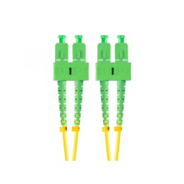 Lanberg FO-SASA-SD11-0020-YE cable de fibra optica 2 m SC/APC G.657.A1 Verde, Amarillo
