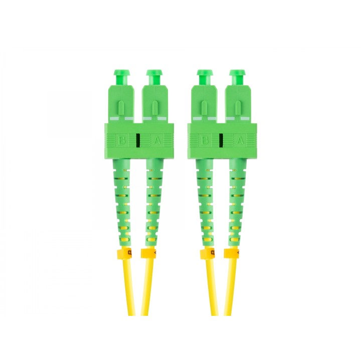 Lanberg FO-SASA-SD11-0020-YE cable de fibra optica 2 m SC/APC G.657.A1 Verde, Amarillo