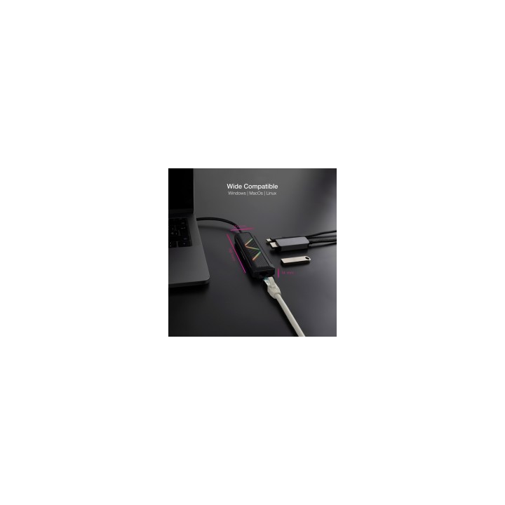 Nanocable 10.16.0501 base para portátil y replicador de puertos Alámbrico USB 3.2 Gen 1 (3.1 Gen 1) Type-C Negro