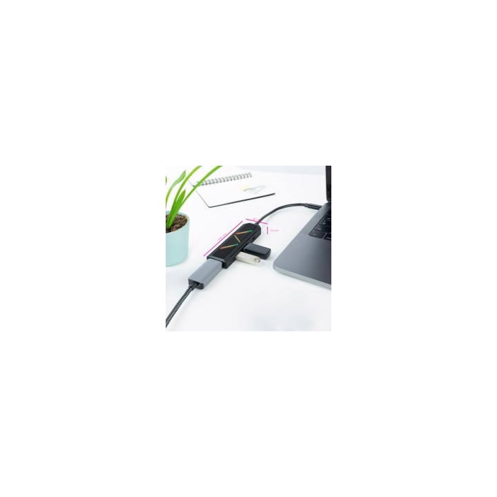 Nanocable 10.16.0401 base para portátil y replicador de puertos Alámbrico USB 3.2 Gen 1 (3.1 Gen 1) Type-C Negro