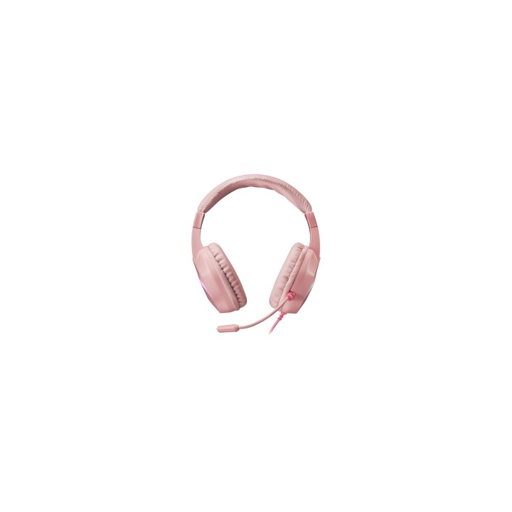 Mars Gaming MH122 Rosa, Cascos Gaming FRGB Over Ear con Micrófono, Sonido HiFi, Cancelación de Sonido, Ultraligeros, PS4 PS5