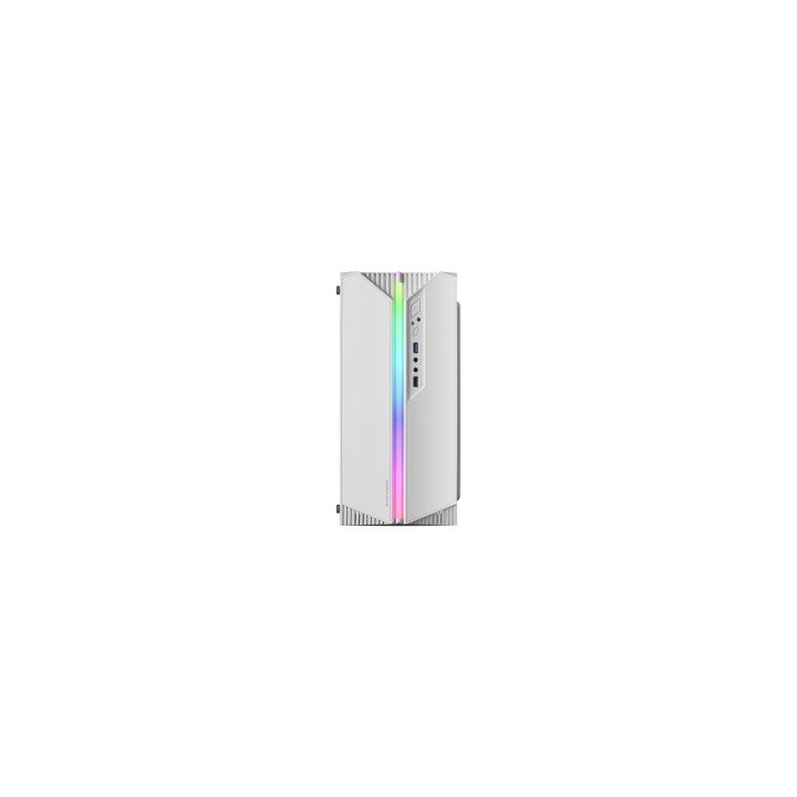 Mars Gaming MC-S1 Blanco Caja PC Compacta Gaming Micro-ATX Iluminación ARGB 12 Modos Ventilador FRGB Ventana Lateral Completa