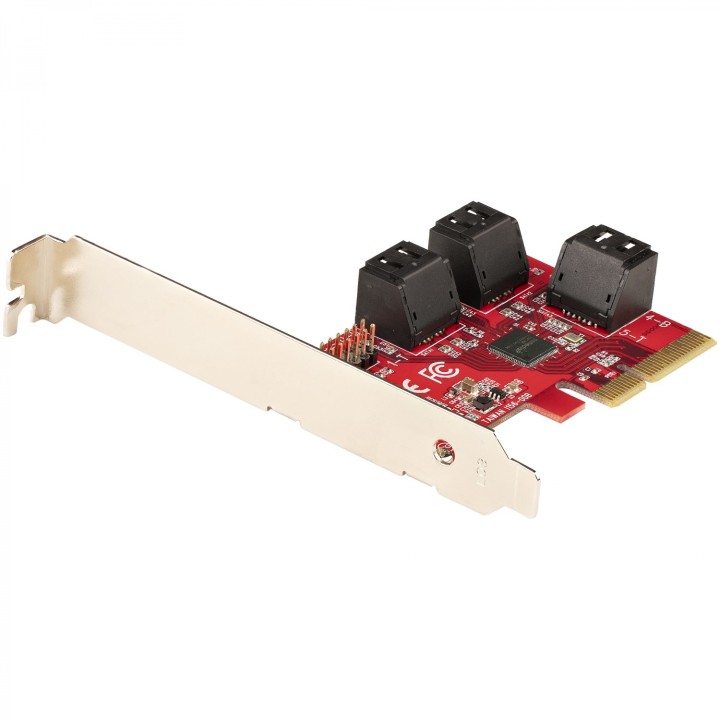 StarTech.com Tarjeta PCIe SATA - Tarjeta Controladora PCI Express de 6 Puertos SATA - 6Gbps - con Bracket de Perfil Bajo - con