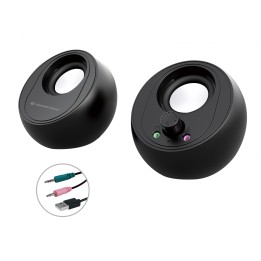 Conceptronic BJORN01B altavoz De 2 vÍ­as Negro Inalámbrico y alámbrico 10 W
